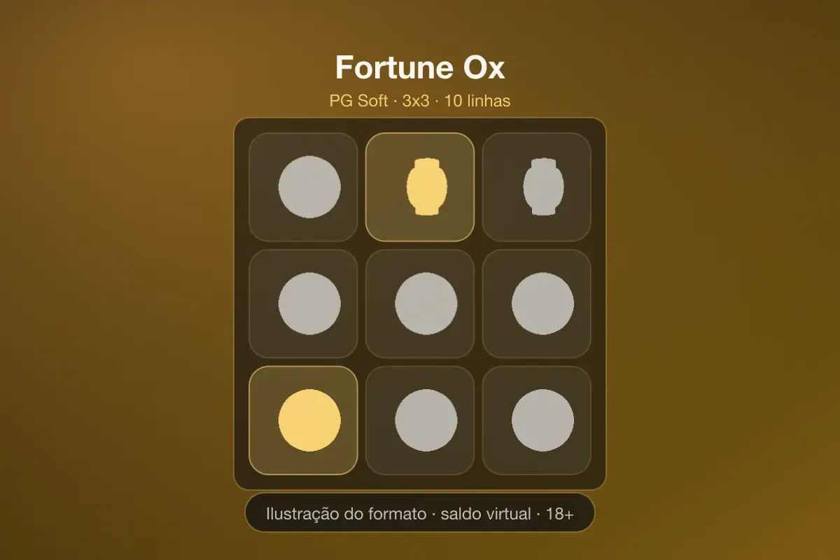 Ilustração da grade 3x3 de Fortune Ox