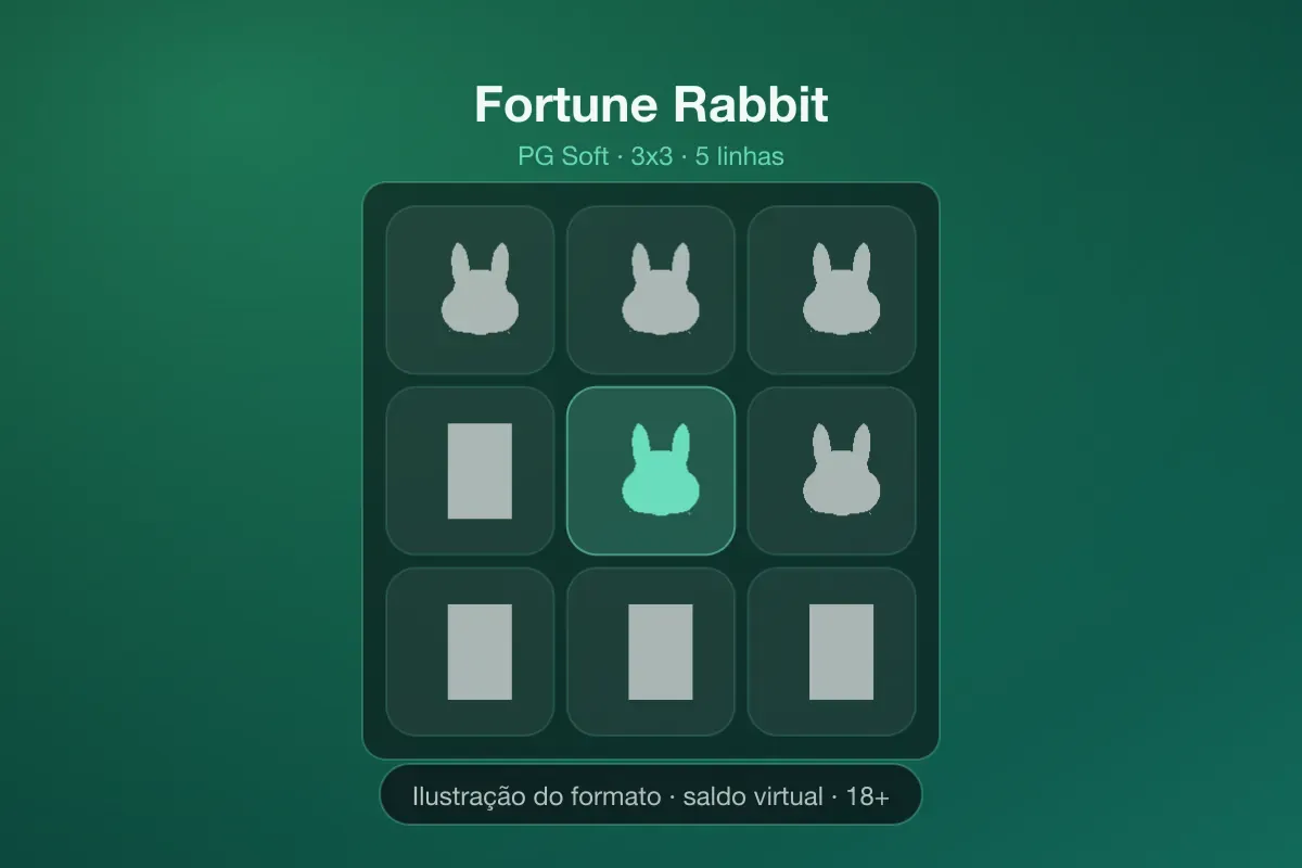 Ilustração da grade 3x3 de Fortune Rabbit