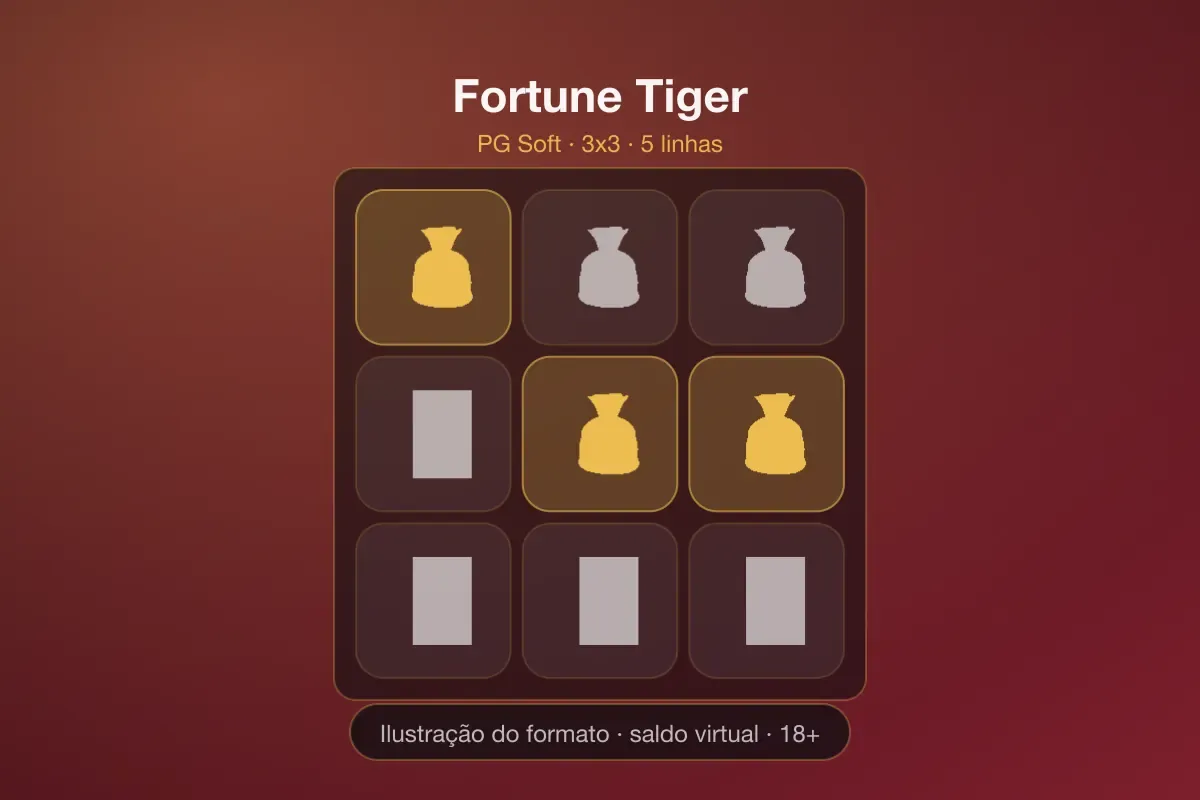Ilustração da grade 3x3 de Fortune Tiger